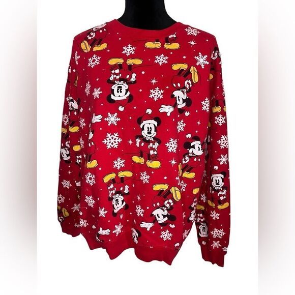 UGLY CHRISTMAS SWEATER DISNEY MICKEY MOUSE HOLIDAY SIZE MEDIUM - Picture 2 of 8